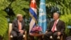 Miguel Díaz-Canel conversa con el secretario general de la ONU António Guterres, el 7 de mayo de 2018, en La Habana. (Desmond Boylan/Pool via Reuters)