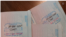 Tres pasaportes cubanos con estampas de Inmigración de parole humanitario, pueden verse en Tampa EEUU, el 21 de diciembre de 2023.
