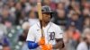 El cubano Andy Ibáñez, de los Tigres de Detroit. (AP/Carlos Osorio)