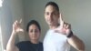 El preso político, Angel Jesús Véliz Marcano, y su madre, Ailex Marcano.