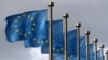 Banderas de la Unión Europea.