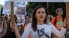 Beatriz Batista durante una marcha en defensa de los animales. (Foto: Facebook)