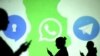 Logos de las apps Signal, Whatsapp y Telegram. REUTERS/Dado Ruvic/Illustration