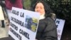Amelia García durante una protesta en Washington para exigir la liberación de su hijo, José Daniel Ferrer. (Foto: Michelle Sagué)