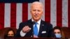 El presidente Joe Biden, en su discurso sobre los primeros 100 días de su mandato. Foto Archivo Melina Mara / POOL / AFP