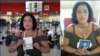 La Dama de Blanco Jackeline Heredia con sus documentos de viaje en el Aeropuerto de La Habana. (Foto: Katherine Mojena/Cubanet)