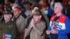 De izq. a der. Ramiro Valdés, Raúl Castro y Miguel Díaz-Canel el pasado 28 de enero de 2023 en la Marcha de las Antorchas, celebrada en La Habana, Cuba.