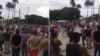 Residentes de Placetas se lanzaron a la calle el 11 de julio en protesta multitudinaria contra el gobierno comunista. (Facebook)