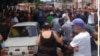 Multitudinaria protesta en San Antonio de los Baños, el 11 de julio de 2021.