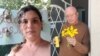 La prisionera política Saylí Navarro y su padre, el prisionero político Félix Navarro.
