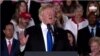 El presidente Donald Trump durante su discurso en FIU dirigido a la comunidad venezolana.