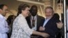 Dilma Rousseff, Raúl Castro y Marcelo Odebrecht durante inauguración del Mariel en enero de 2014.